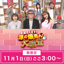 【全部買えます！淳の爆売れ大調査】11/1 放送！