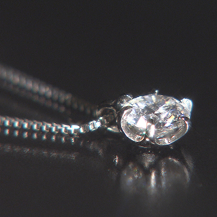 ダイヤモンドペンダント/ネックレス 一粒 プラチナ Pt900 0.3ct ダイヤ