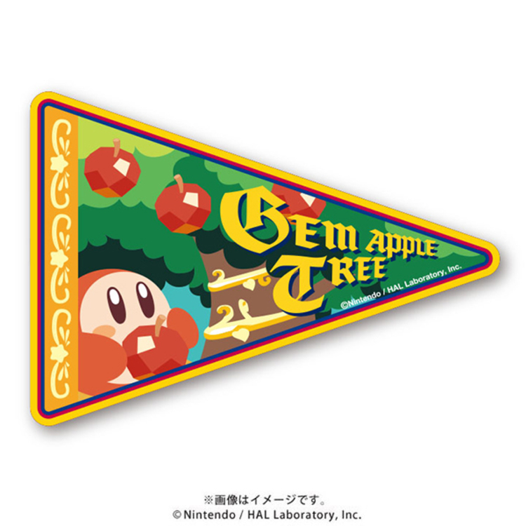 星のカービィ プププ トレイン Extra ペナント風ステッカー ジェムリンゴツリー ｔｂｓショッピング