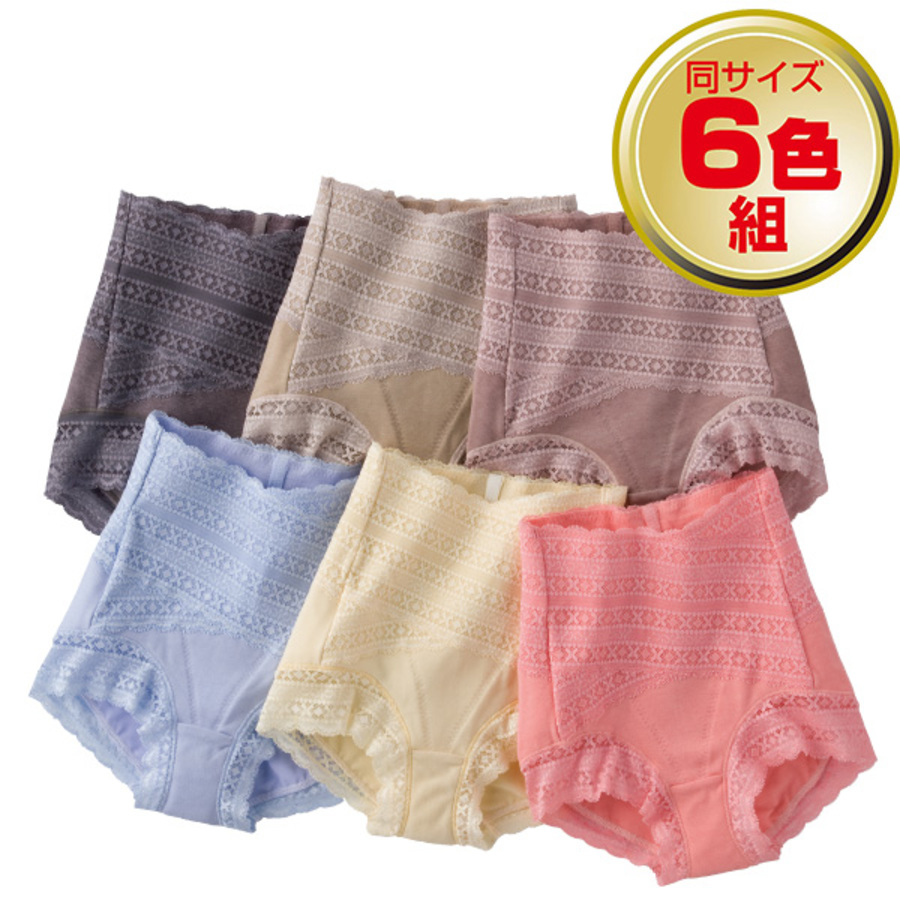 ウエストまわりスッキリショーツガードル 同サイズ6色組 3l 5l ｔｂｓショッピング