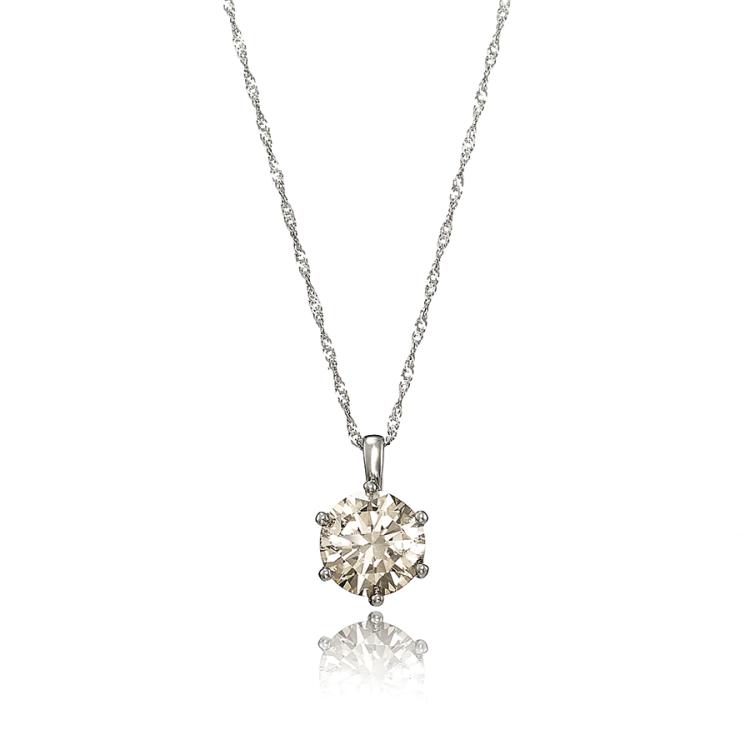 大丸松坂屋 外商部 プラチナ0.9ctダイヤ一粒石ペンダント／1ctルビー