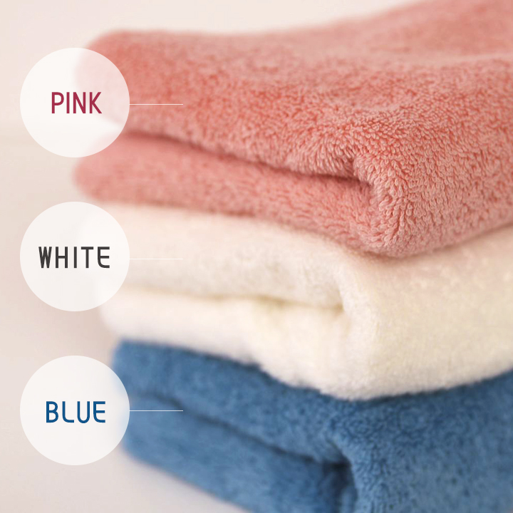 カラーはピンク・ホワイト・ブルーの3色同サイズになります。