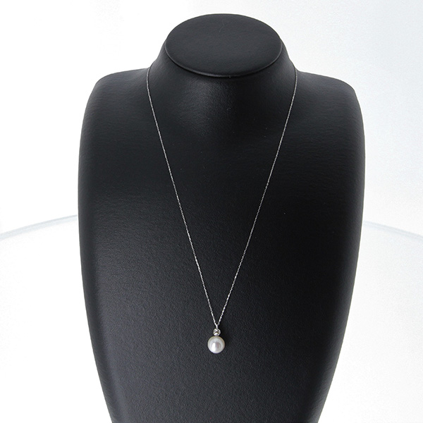 専用JF356★高級 淡水真珠10.0mmD0.26ct K18WGヘッド ソ付 パール K18ネックレス(淡水真珠/11mm/パープル系/6月誕生石