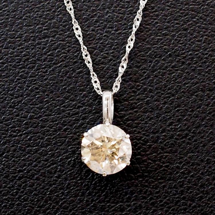 KASHIMAプラチナ900台 0.5ct ダイヤ ３ストーン ペンダント ネックレス