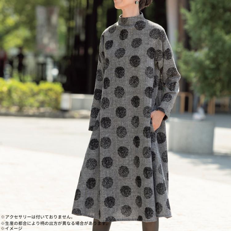 フロッキー花柄グレンチェックワンピース ｔｂｓショッピング