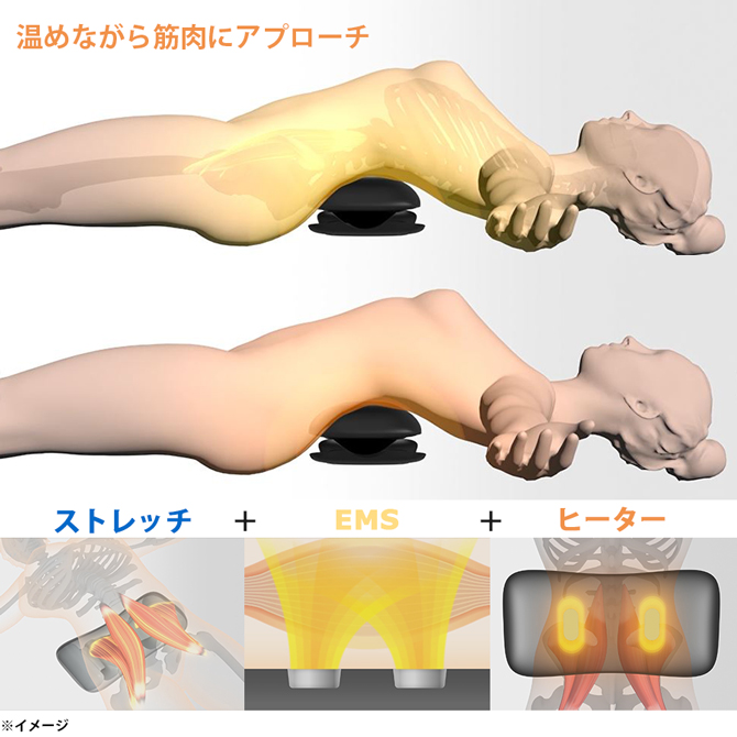 さらに、EMS・ヒーター機能搭載