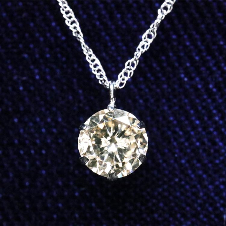 プラチナ 0.4ct ネックレストップ-