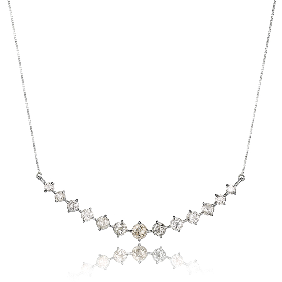 <br>K18 ダイヤネックレス 0.16ct 40cm/ネックレス/Aランク/01