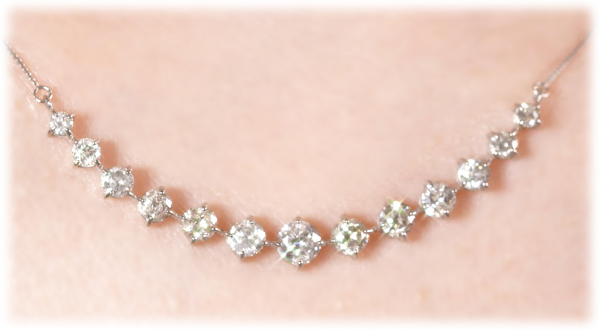 <br>K18 ダイヤネックレス 0.16ct 40cm/ネックレス/Aランク/01