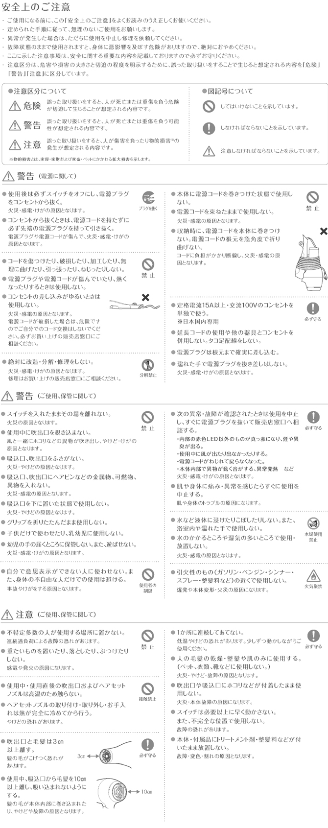使用上の注意