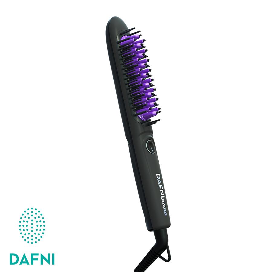 ストレートヘアアイロン ブラシ型 ツヤ DAFNI nano