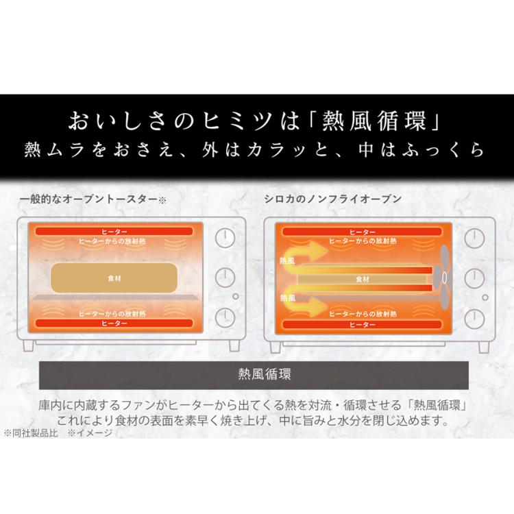 siroca（シロカ）ノンフライオーブン／レシピブック付き／ST