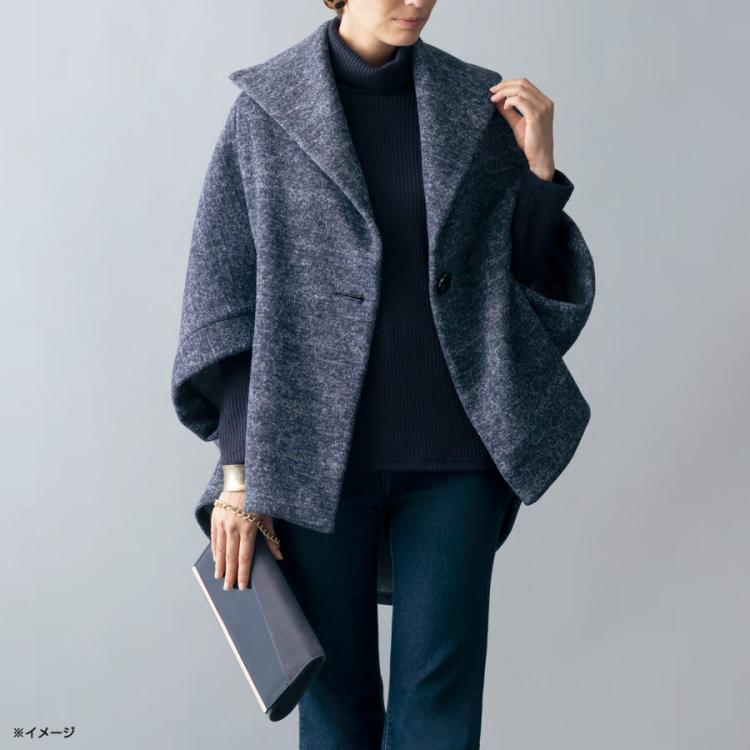 裏起毛ポンチョ風ゆったりジャケット | TBSショッピング