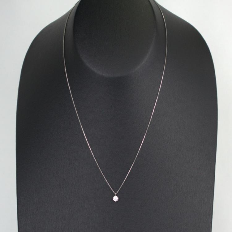 松屋銀座 プラチナ0.2ctダイヤ一粒石ペンダント（Dカラー,IFクラス