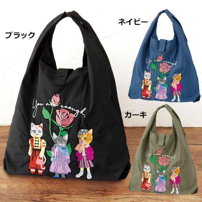 仲良し猫ちゃん刺繍バッグ 仲良し猫ちゃん刺繍バッグ