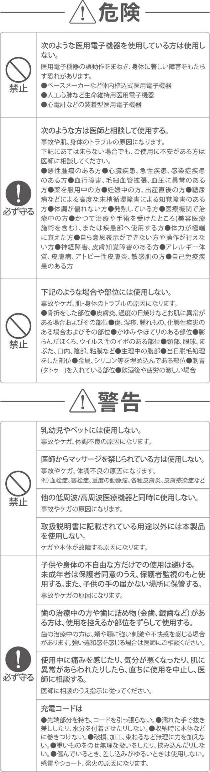 注意事項