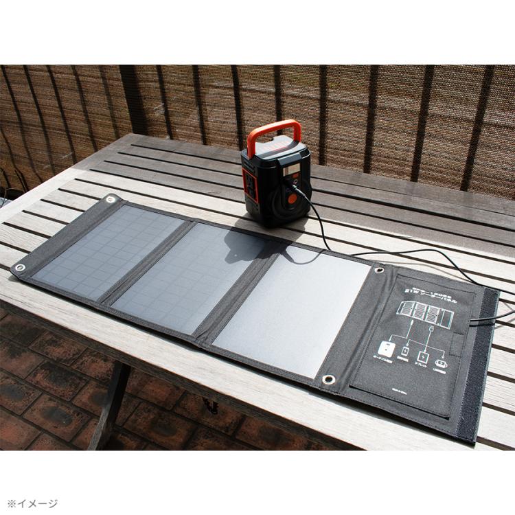 これだけで安心！簡単ポータブル電源・ソーラーパネルセット／30,000