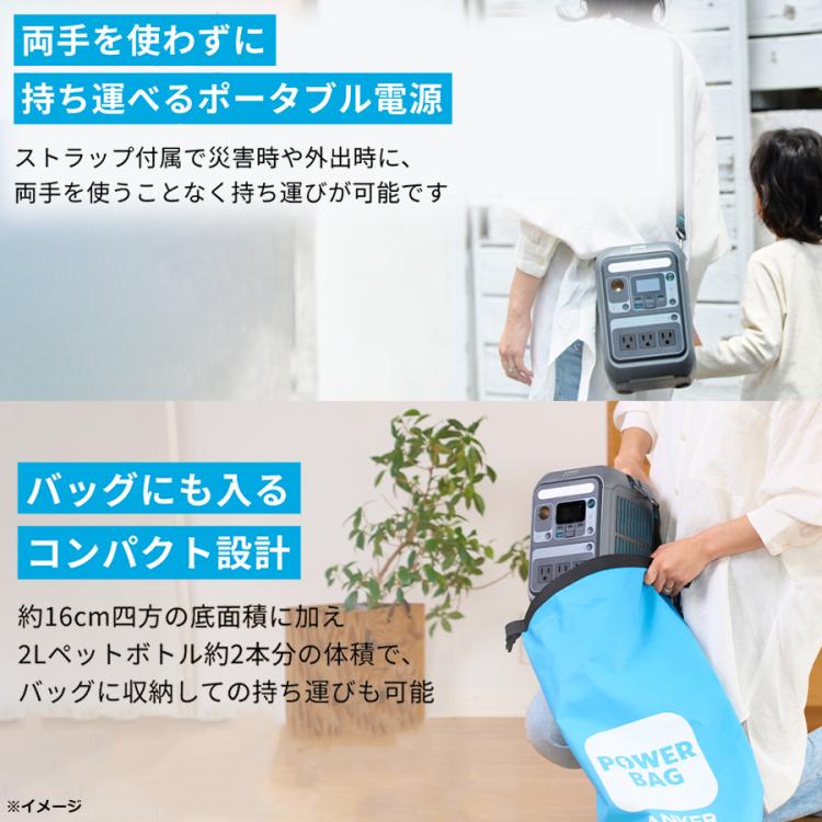 Anker ポータブル電源＆ソーラーパネルセット／230Wh／8ポート／防災