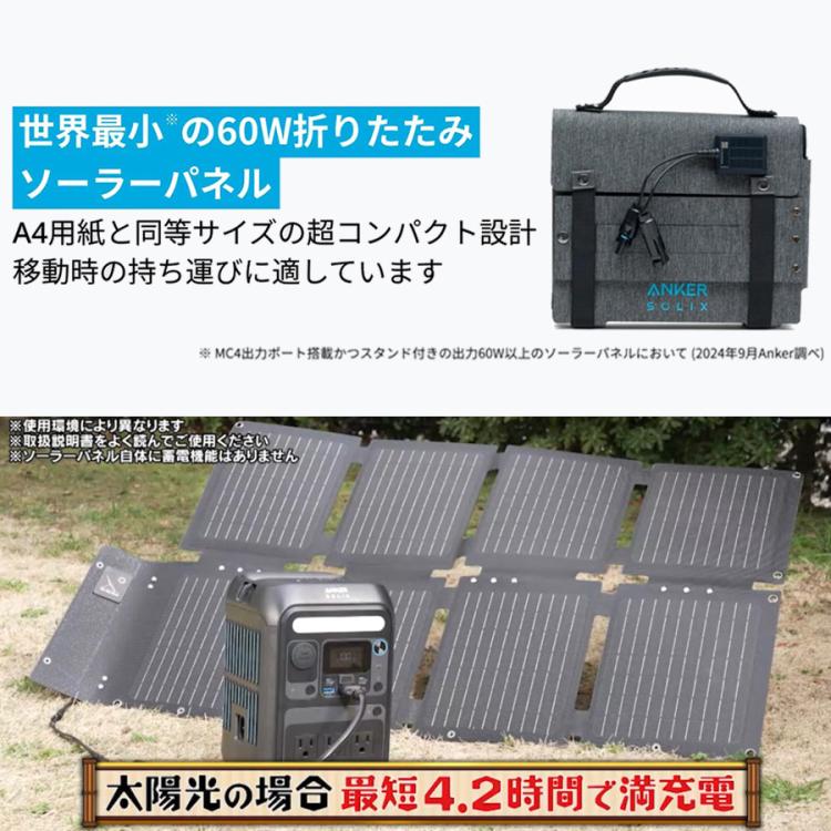 Anker ポータブル電源＆ソーラーパネルセット／防災グッズ／防災