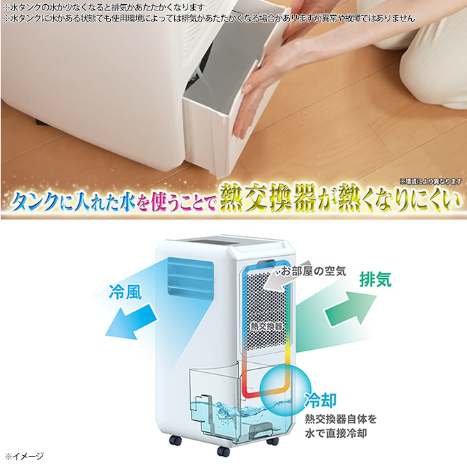 排熱ダクトレスのスポットクーラー
家中どこでも涼しく快適に