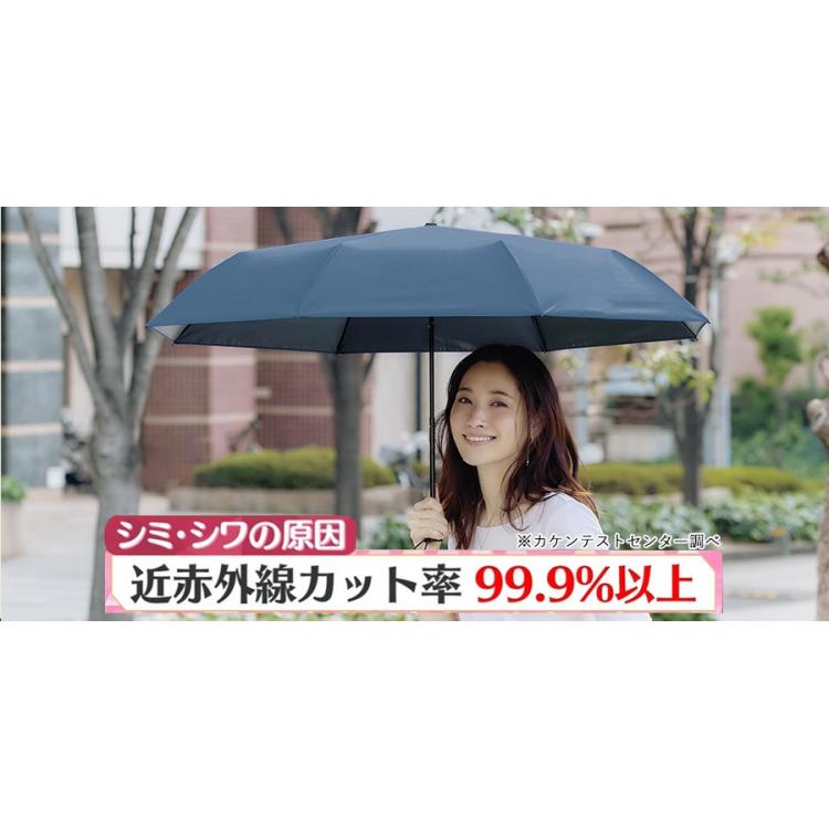 60cm＞遮夏クール晴雨兼用傘／サンブロックラボ／3段コンパクト