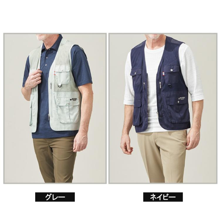 pelleq メッシュベスト FUNALIVE ベスト ジレ PIRARUCU メッシュベスト メンズ