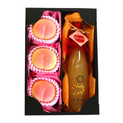 サンふじりんごジュースと白桃のセット サンふじりんごジュースと白桃のセット