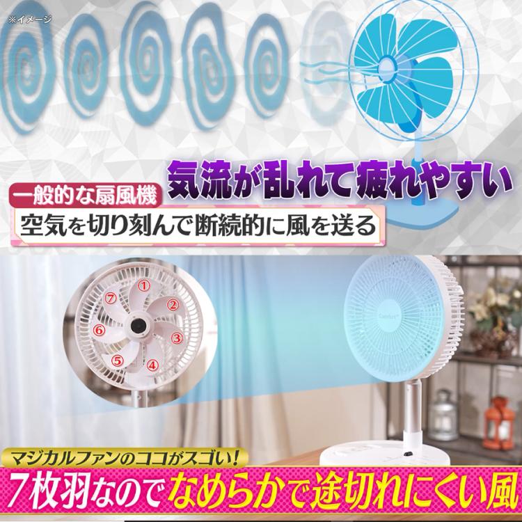 マジカルファン／コードレス静音サーキュレーター扇風機／大容量