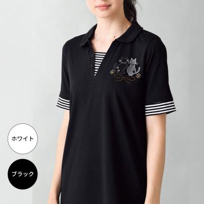 スキッパー衿ロングチュニック スキッパー衿ロングチュニック