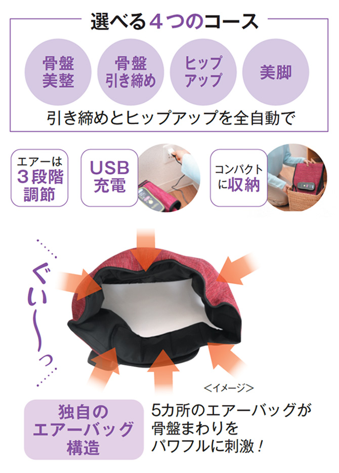 巻いて骨盤&お尻まわりを“ながら”刺激でスタイルアップへ！