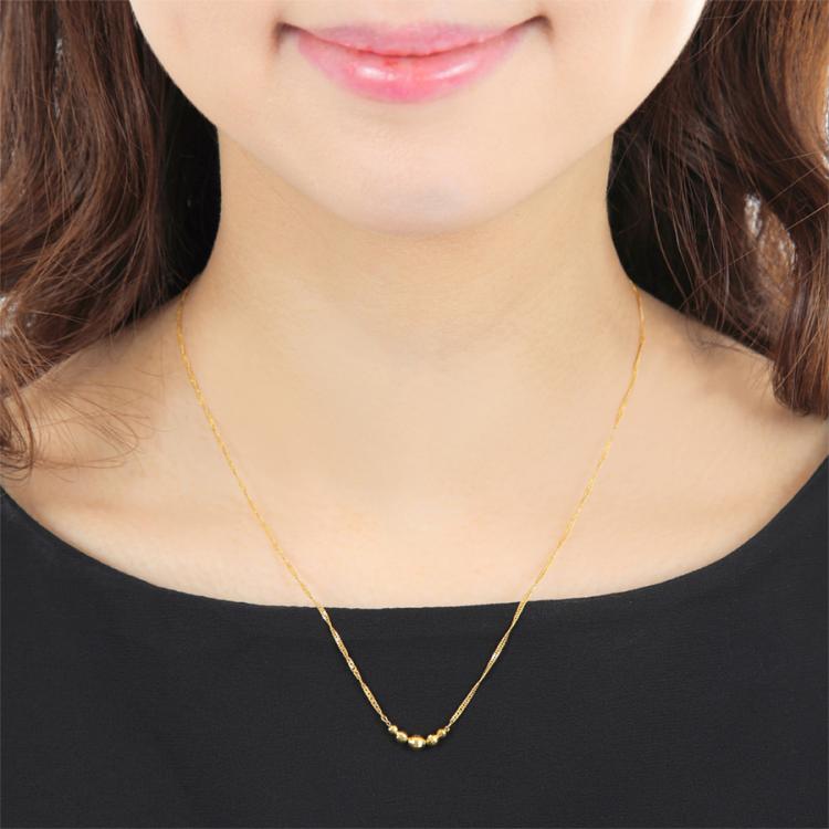 純金ミラーボールペンダントネックレス／造幣局検定マーク入り