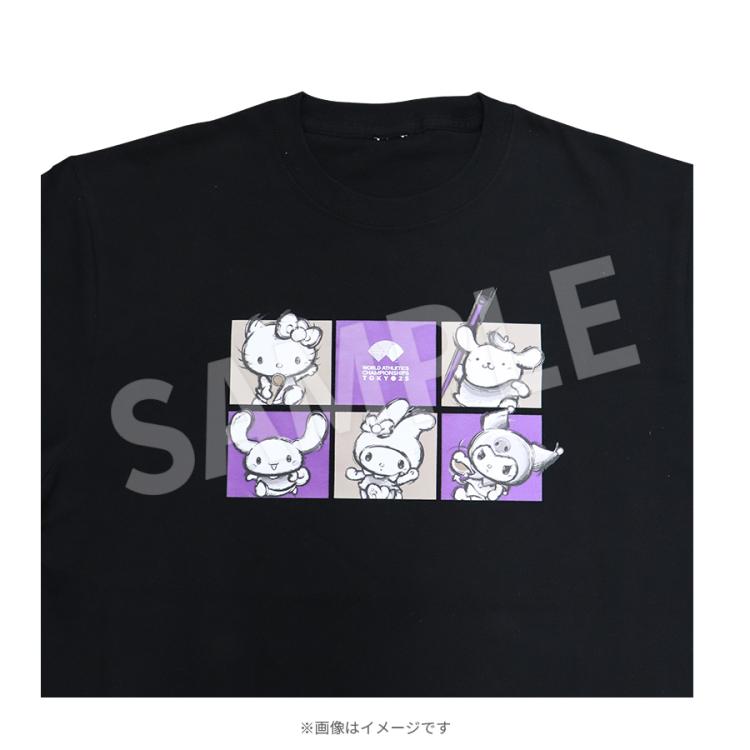 東京2025世界陸上／サンリオキャラクターズ 集合Tシャツ