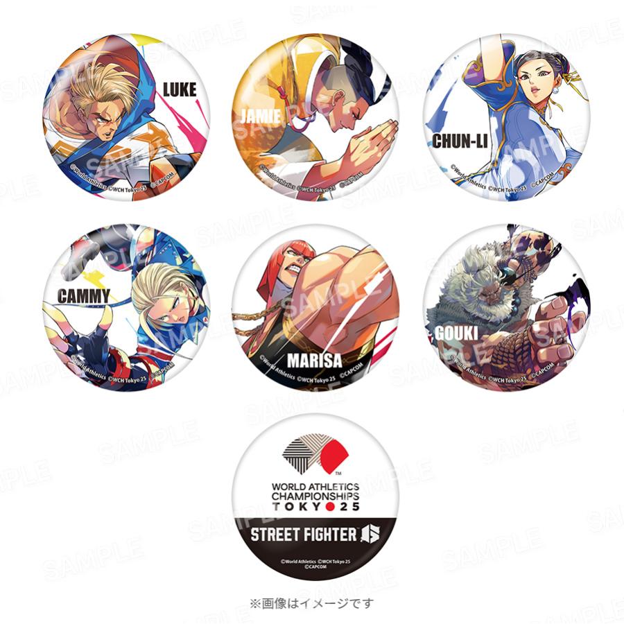 ストリートファイター6　ジュリ　ハート型缶バッジ13点 ストリートファイター6』POPUPSHOP ハート型缶バッジ