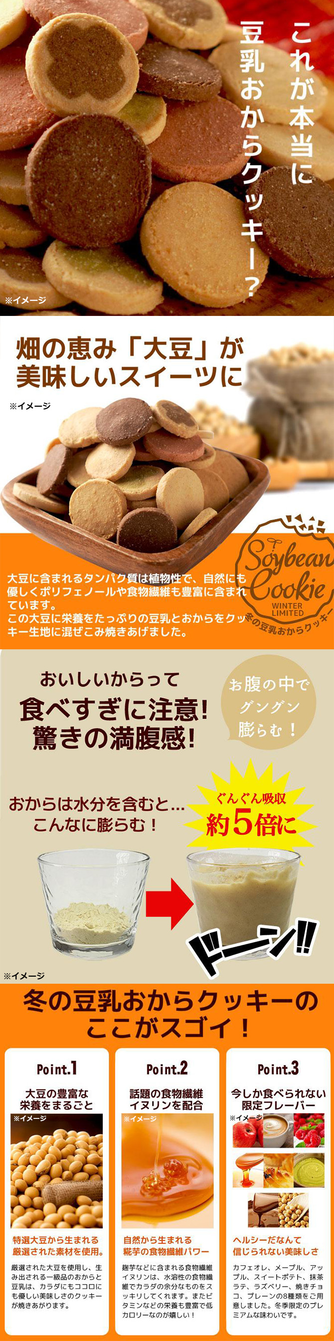 クッキーに豆乳とおからを練り込んだクッキー
