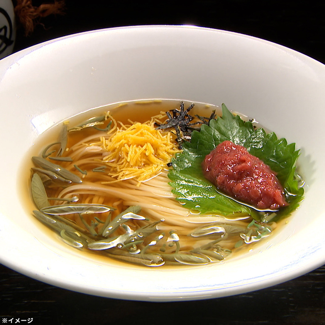 滑らかな喉越しと、コシを持ち合わせた稲庭うどん。