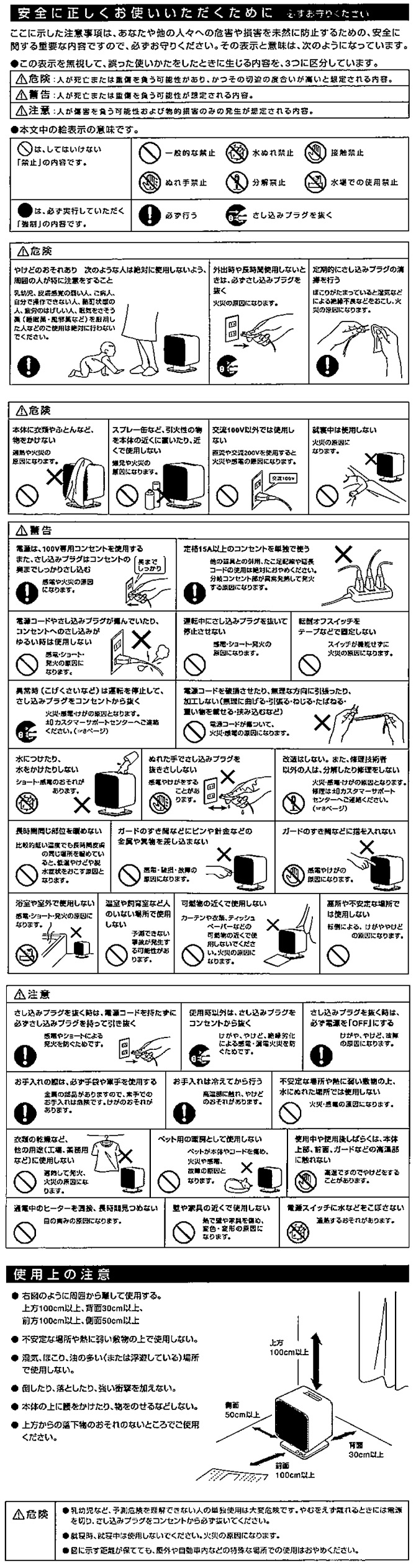 使用上の注意
