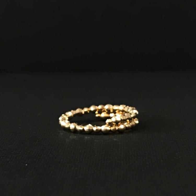 パルパル　K18リング　ミラーボールリング　フリーアジャスター付き k18リング ミラーボールリング チェーンリング 指輪 スライド