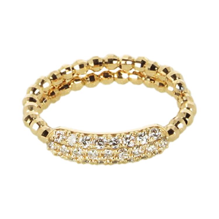 K18ダイヤモンドパヴェフリーリング | TBSショッピング