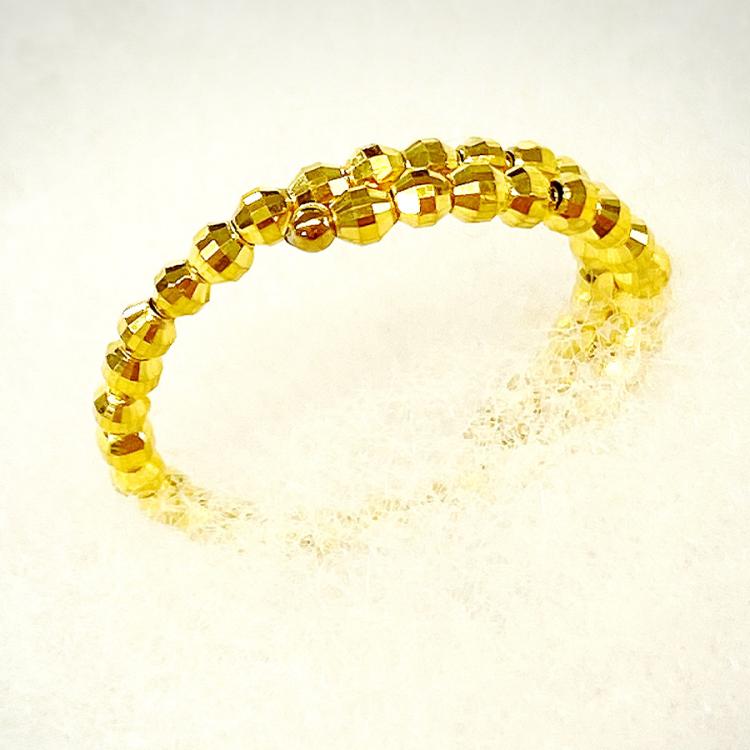 純金ミラーボールフリーサイズリング | TBSショッピング