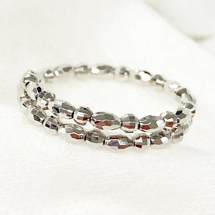 純プラチナミラー&フットボールフリーサイズリング | TBSショッピング