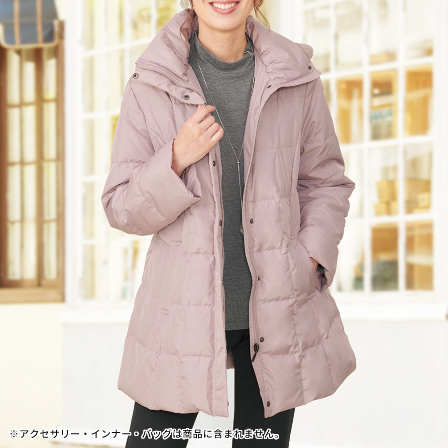 4L～5L＞ラビットファー付きダウンコート | TBSショッピング