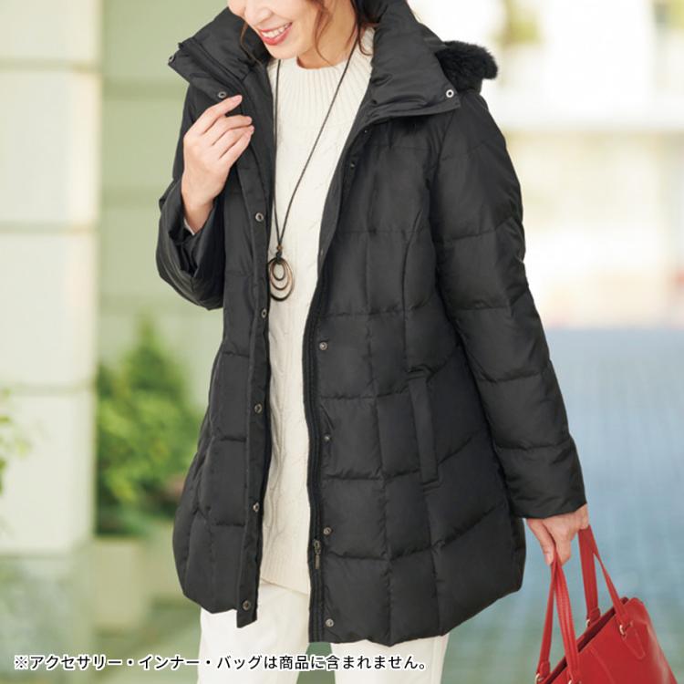 4L～5L＞ラビットファー付きダウンコート | TBSショッピング