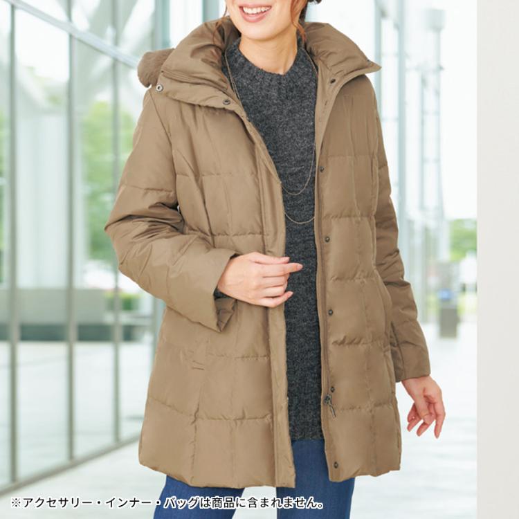 未使用　エリザ　ラビットファー付き　ダウンコート 4L～5L＞ラビットファー付きダウンコート | TBSショッピング