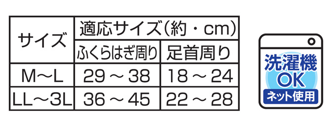 内側シルクで気持ちのいい！弾性着圧
血行促進・むくみ軽減