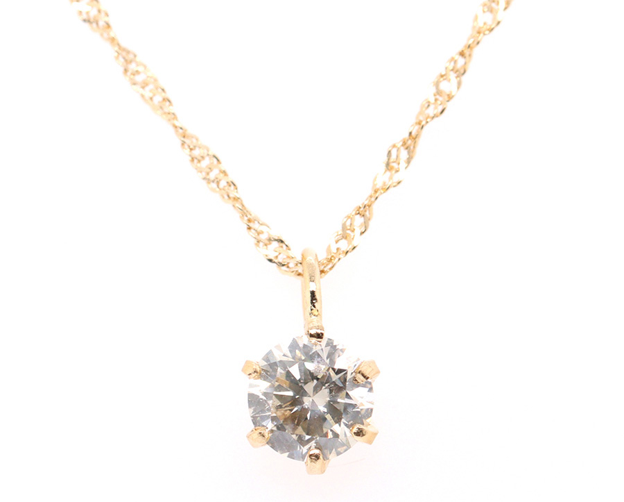 王道の一粒石デザインペンダント