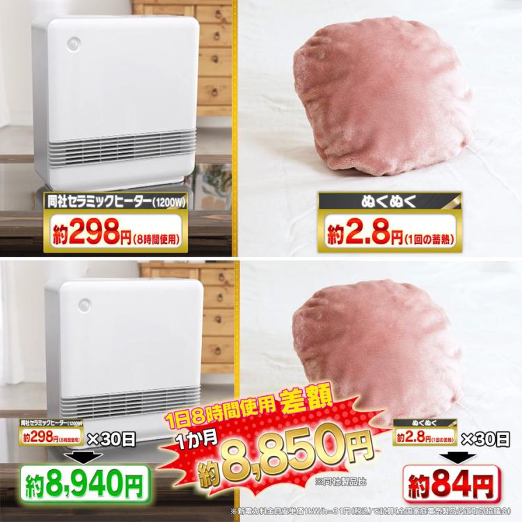 蓄熱式エコ湯たんぽ ぬくぬく(フランネル・ボア)/EWT-2143・2162