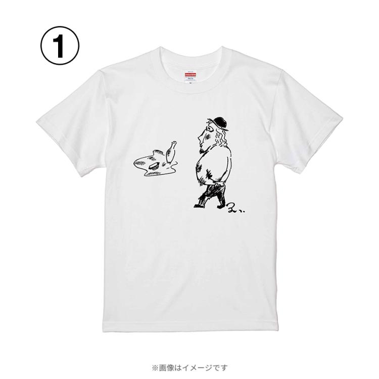 吉田類の酒場放浪記／類さんイラストTシャツ（ホワイト）【WEB限定