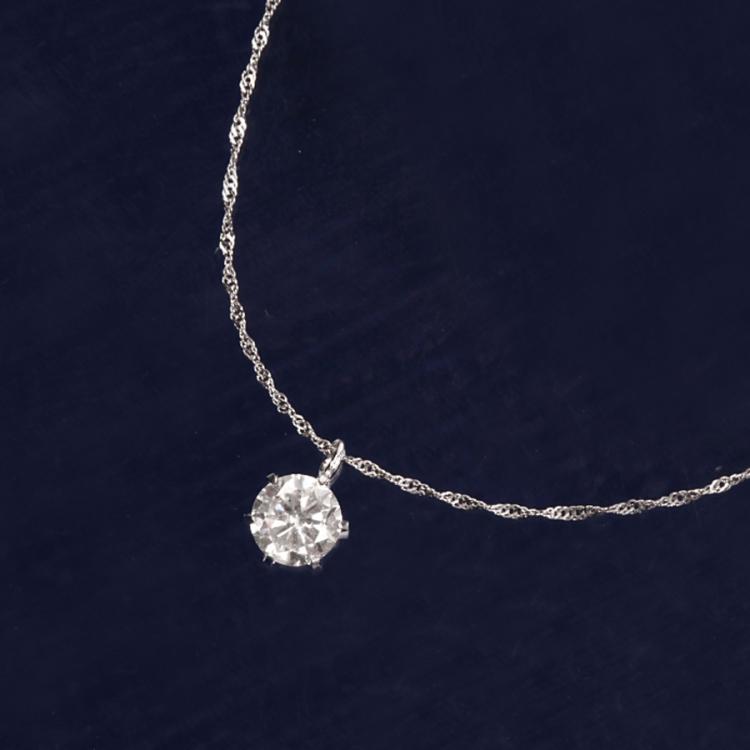 プラチナ 0.5ctダイヤ一粒石ペンダント | TBSショッピング