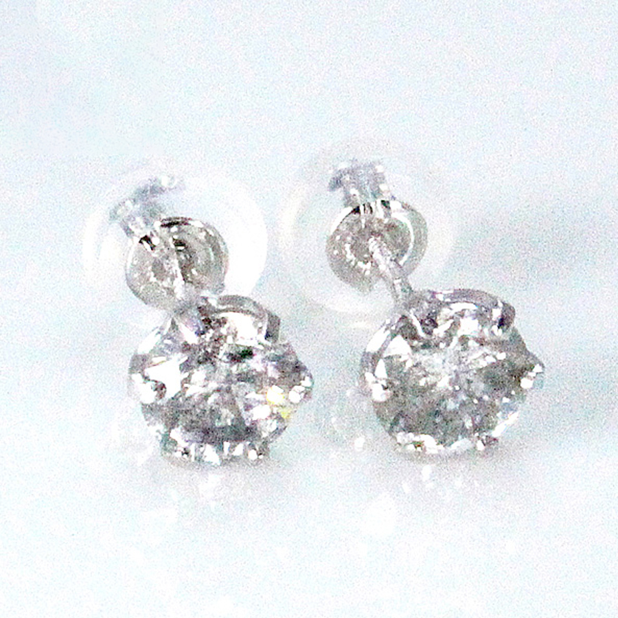 プラチナダイヤ合計0.7ctピアス／鑑別書付き | TBSショッピング