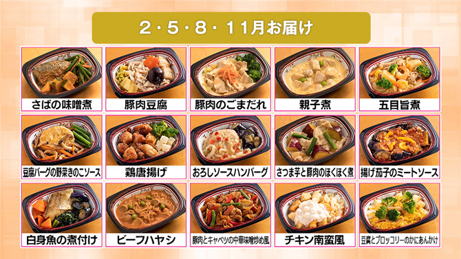 （C）2月、5月、8月、11月のお届けメニュー